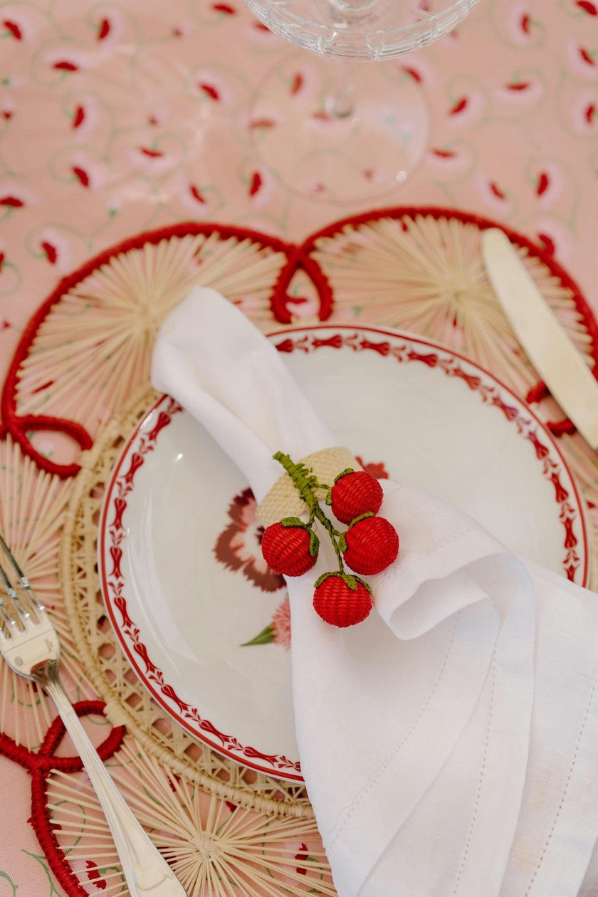 Set of 4 Handwoven Pomodori Napkin Rings