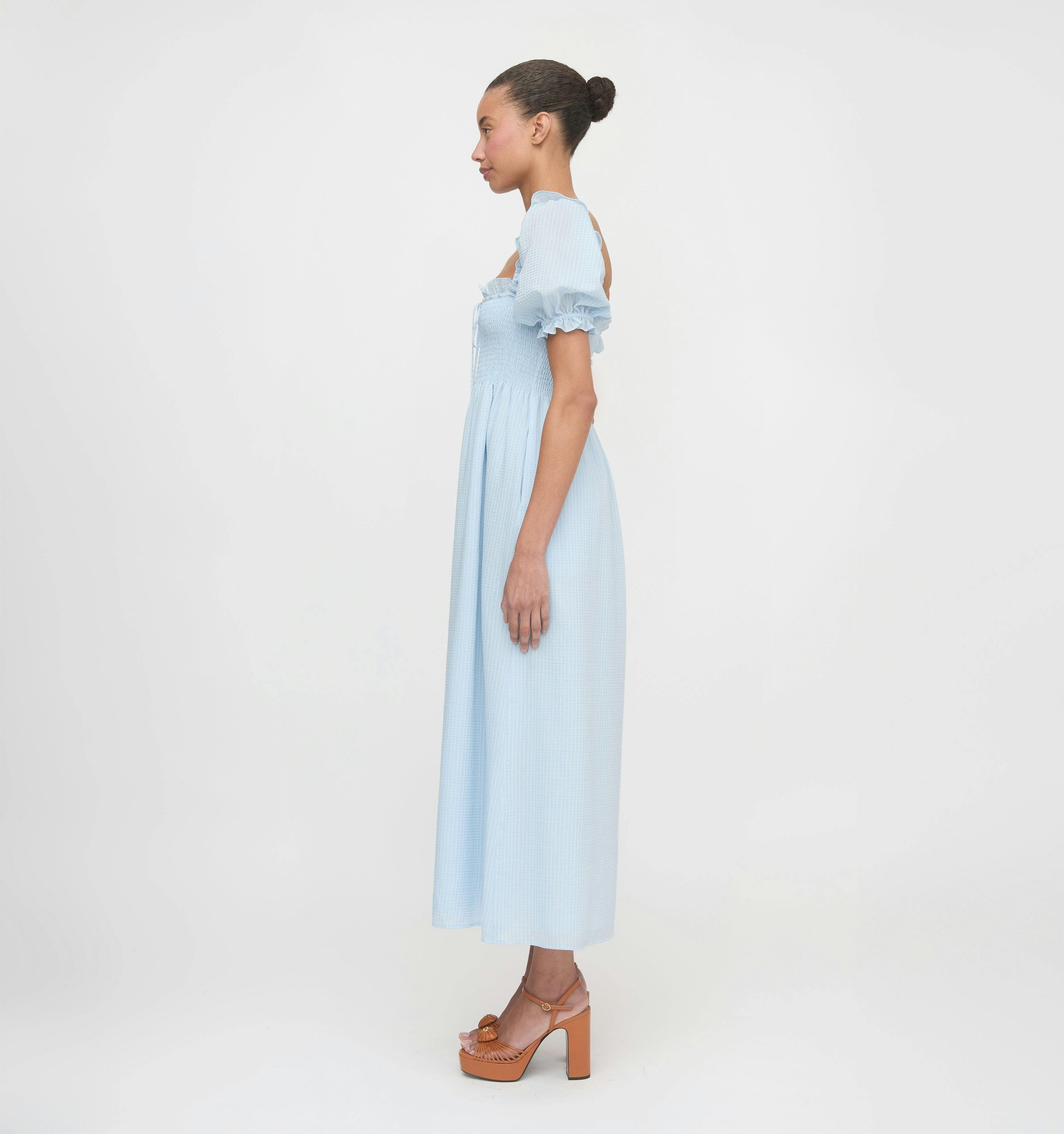 The Scarlett Nap Dress - Pale Blue