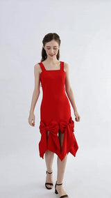 Radiant Red Elliston Bow-Tail Dress