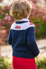 Fire Truck Fair Isle Sweater