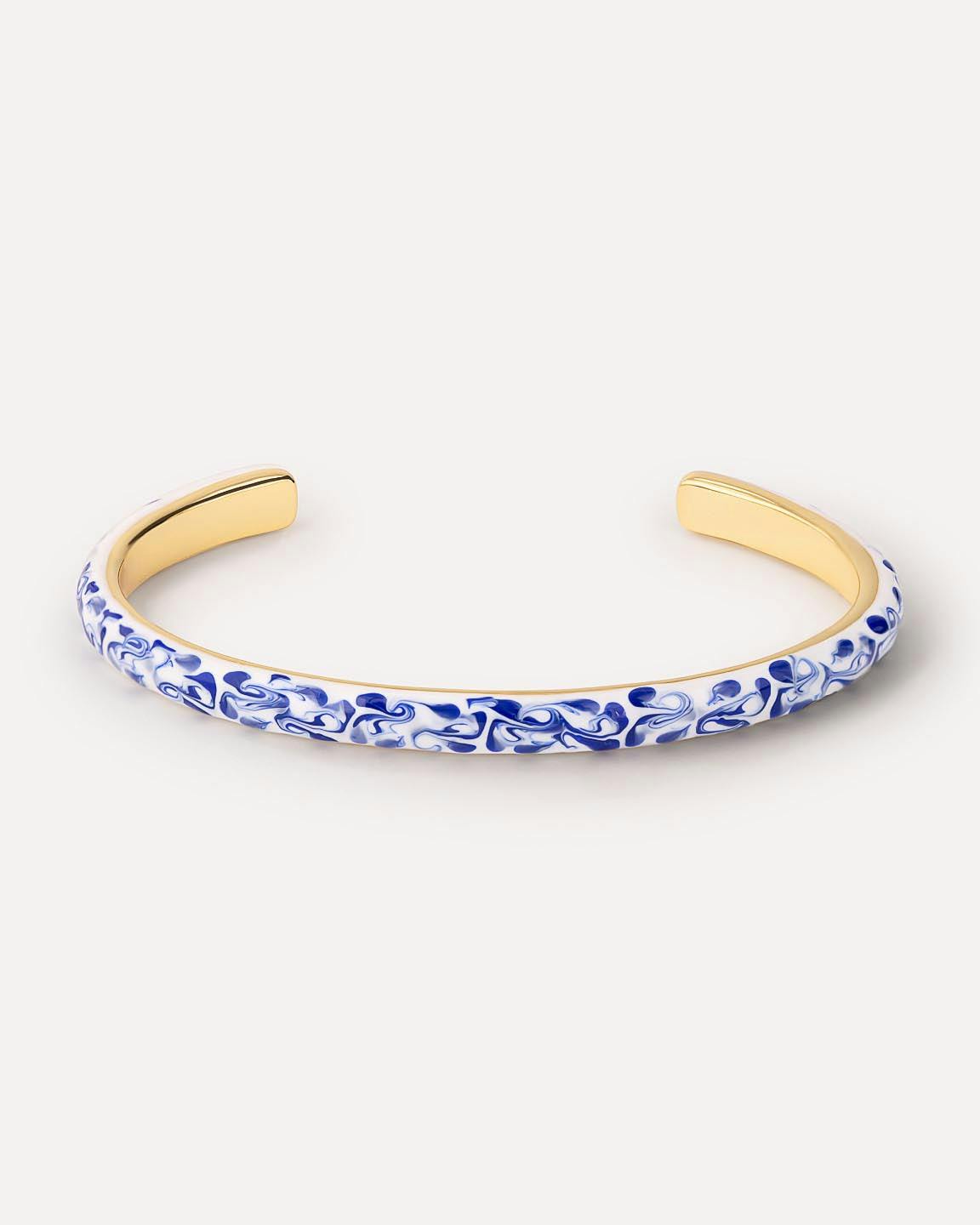 Cuff Bracelet - Arlo Marble Blue