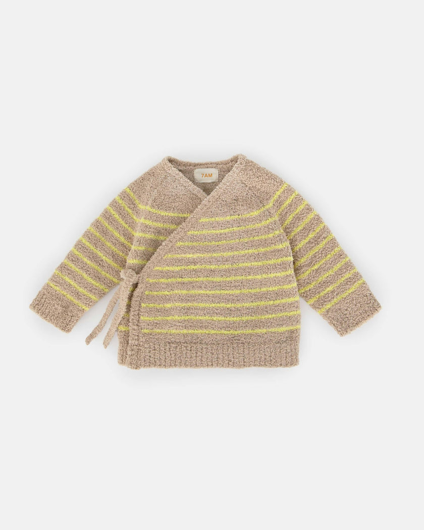 Wrap Top Striped - Fuzzy