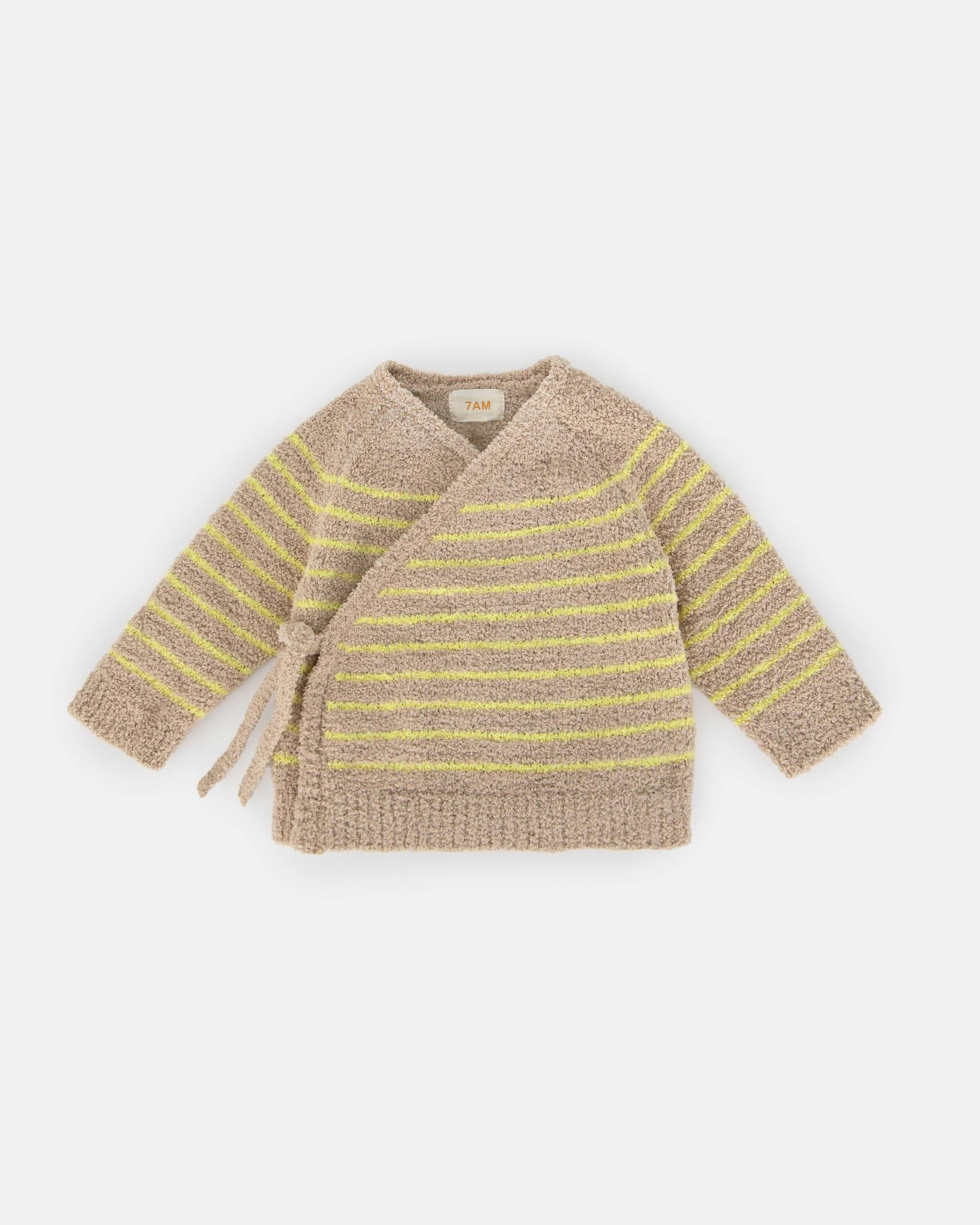 Wrap Top Striped - Fuzzy