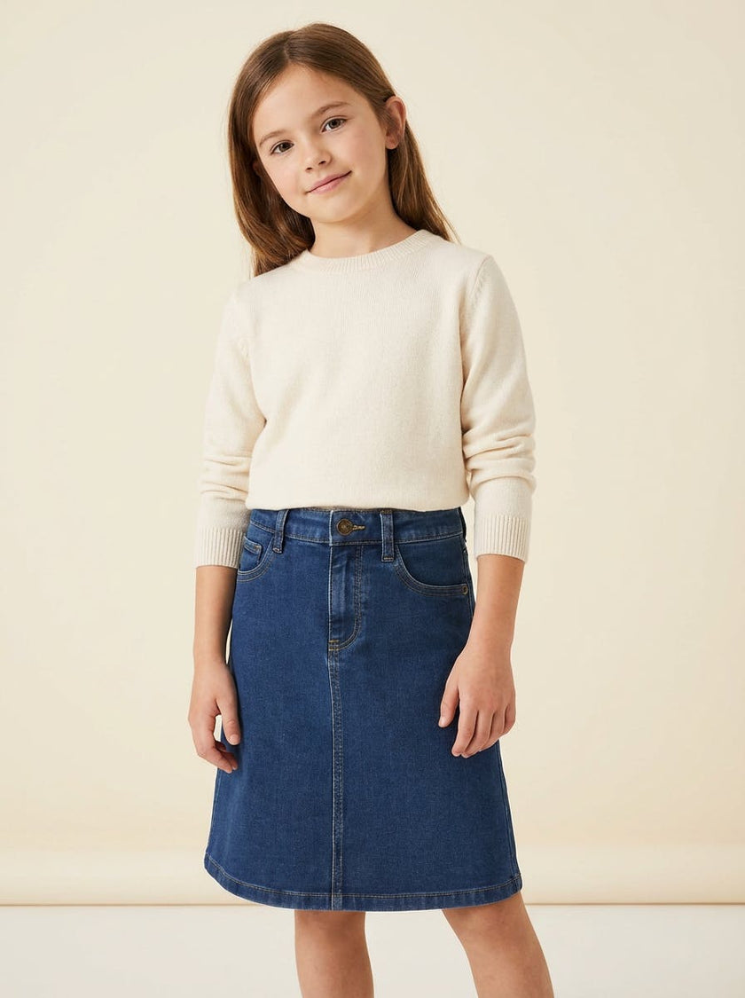 Classic Stretch Denim Skirt