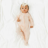 Zip-Up Footie Pajama - Blush