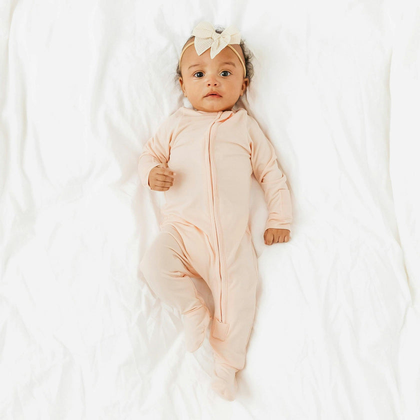 Zip-Up Footie Pajama - Blush