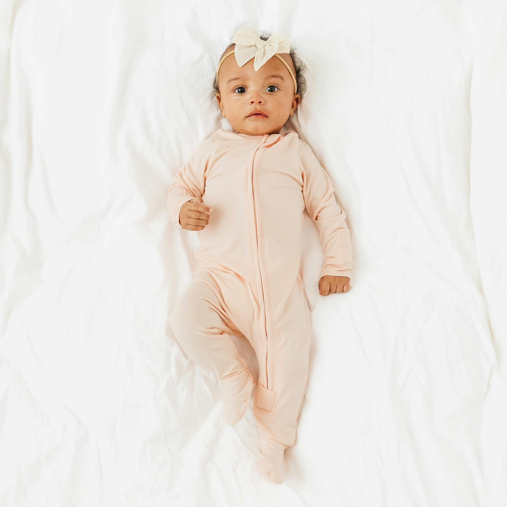 Zip-Up Footie Pajama - Blush