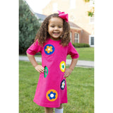 Pique Knit Dress With Flower Dots