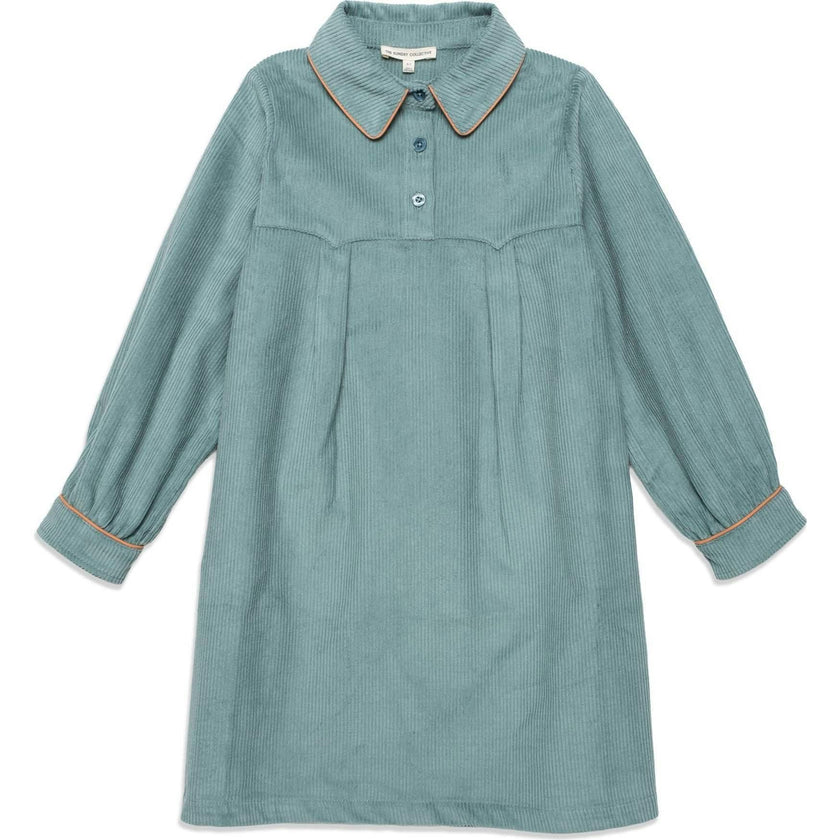 Shirtdress in Teal Tambourine Corduroy