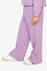Wide Leg Jacquard Pants Purple
