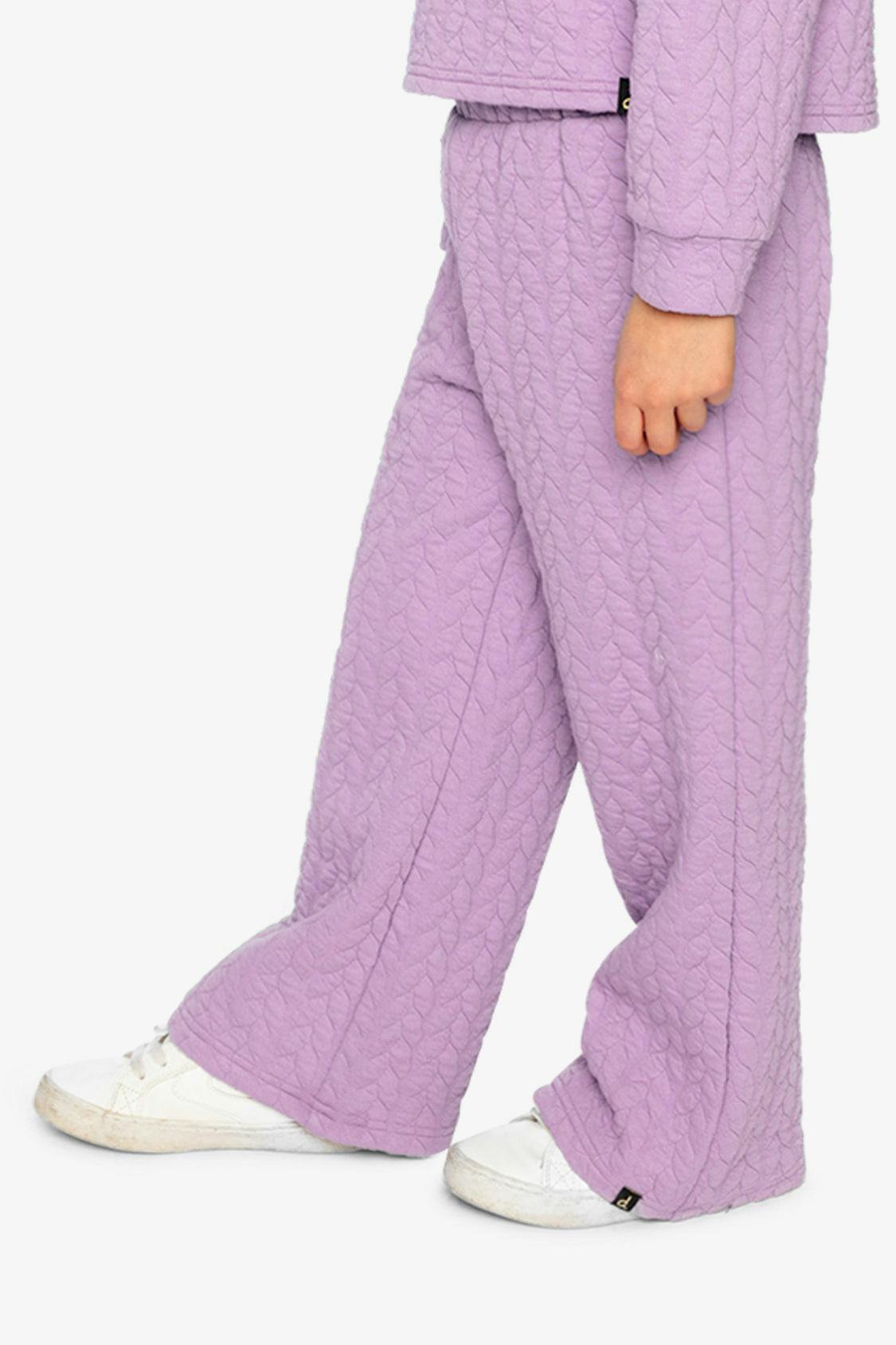 Wide Leg Jacquard Pants Purple