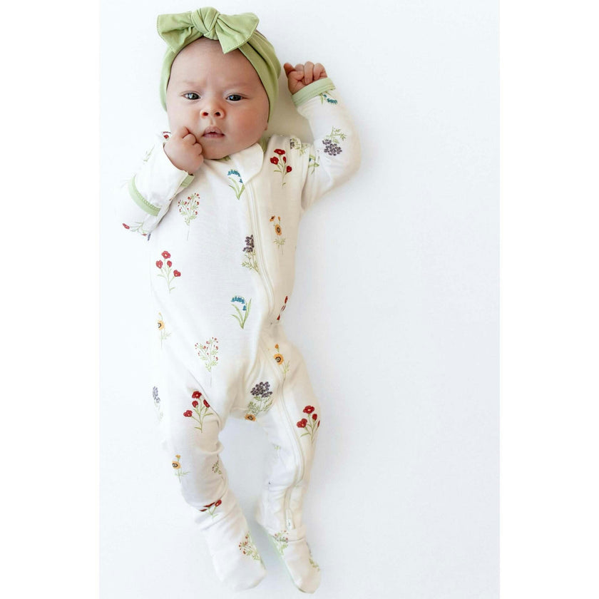 Zippered Footie, Wildflower