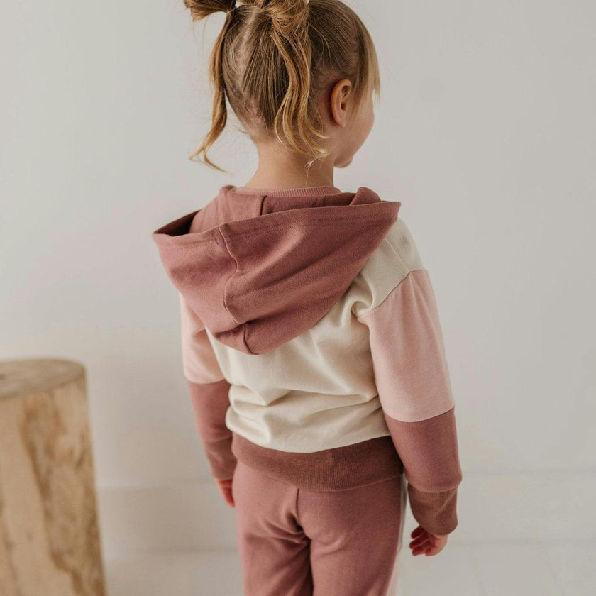 Girls Long Sleeve Track Set in Burlwood
