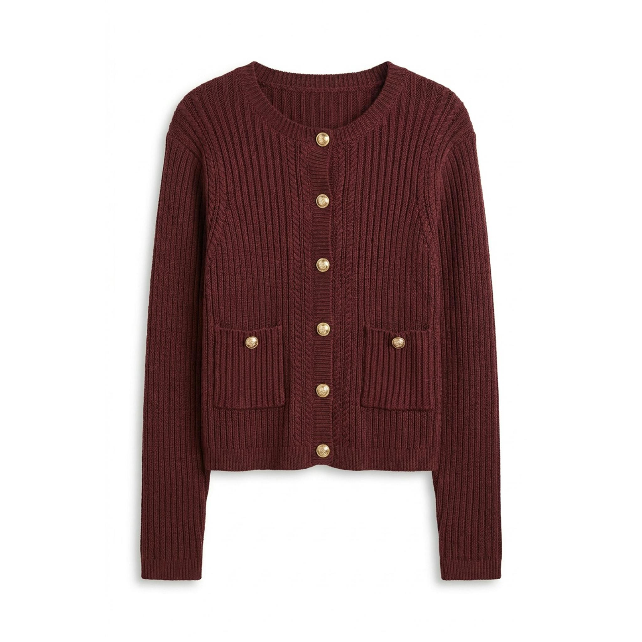 Side Braiding Knit Cardigan