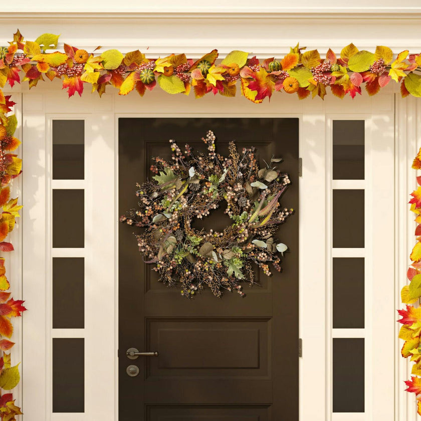 Faux 26 Inch Berry & Acorn Wreath
