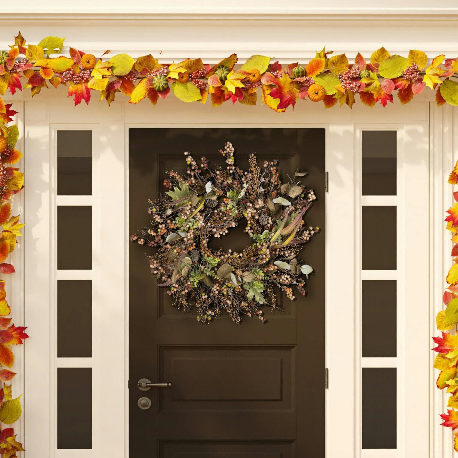 Faux 26 Inch Berry & Acorn Wreath