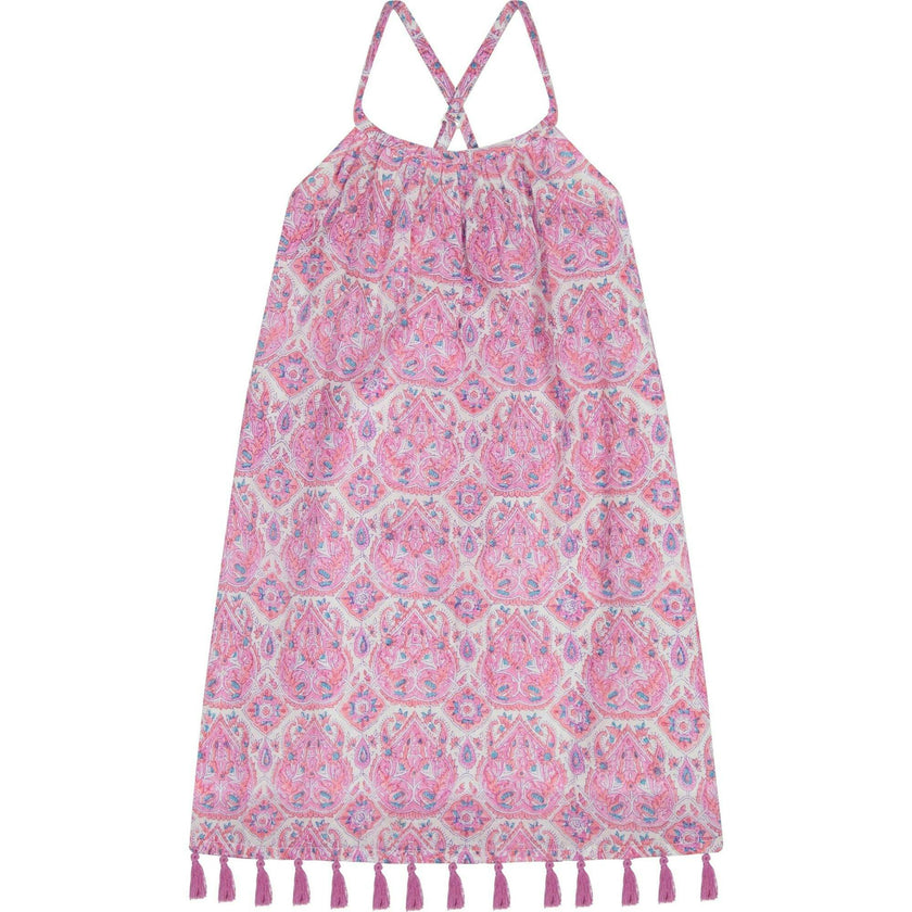Mini Chantal Girl's Sundress Pink Paisley, Pink