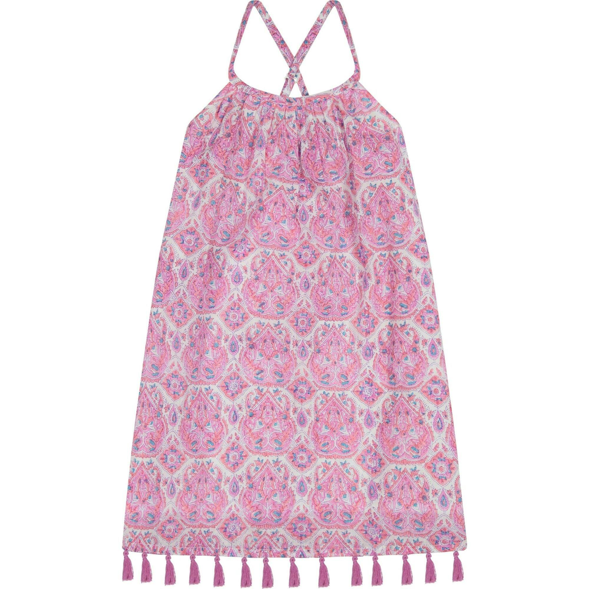 Mini Chantal Girl's Sundress Pink Paisley, Pink