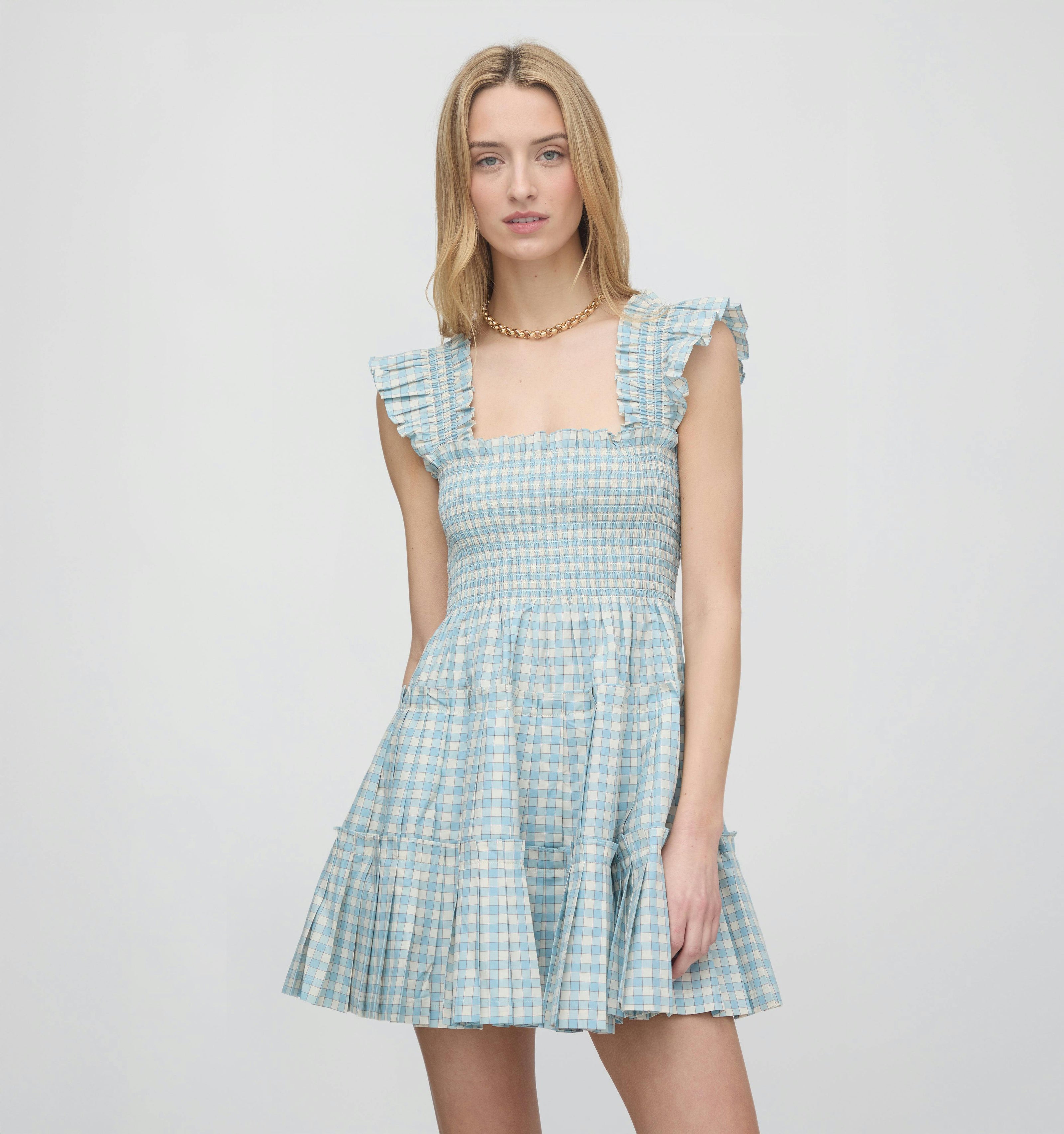 The Charlotte Nap Dress - Blue/Red Gingham