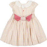 Zita Yellow Tartan Smocked Dress