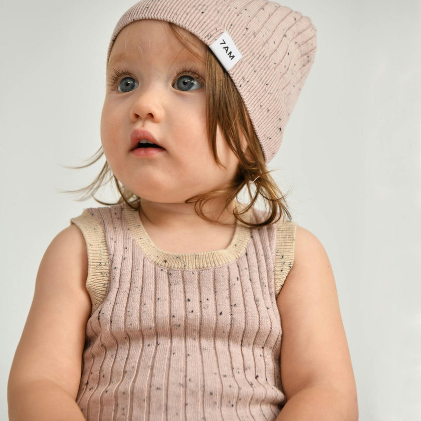 Ribbed Knit Retro Beanie