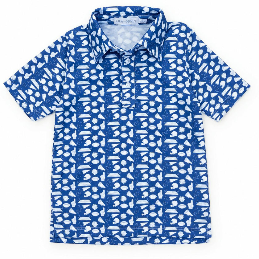 Griffin Boys' Pima Cotton Polo Shirt - Pep Rally Blue