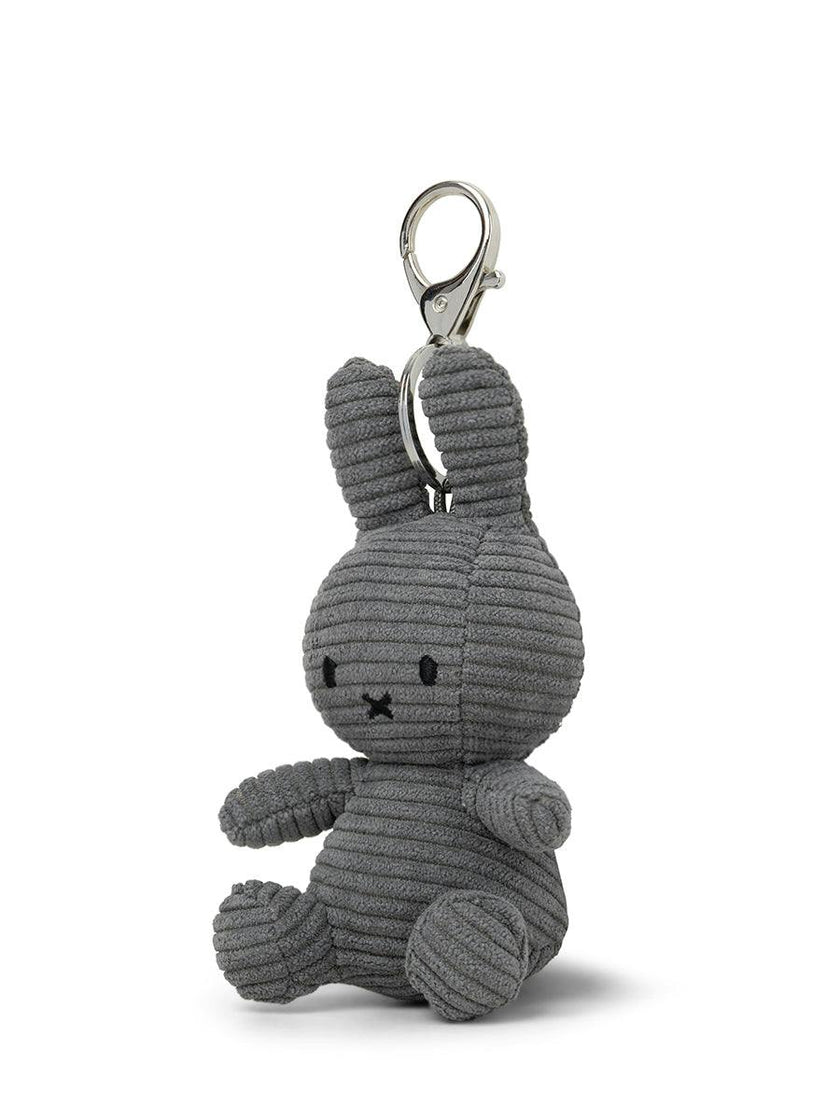 Miffy Keychain ECO Corduroy Grey - 4"