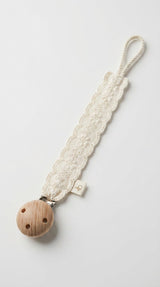 Lace Pacifier Holder (Cream, Yellow, Brown)