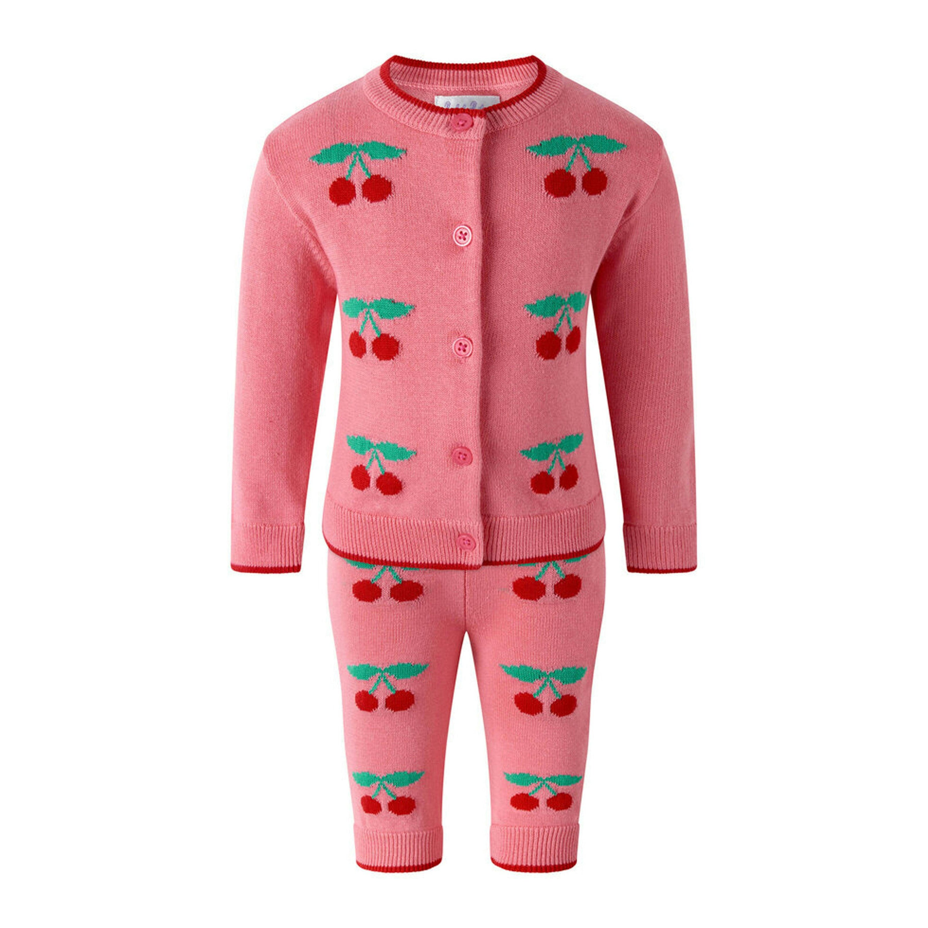 Cherry Cardigan and Legging Set