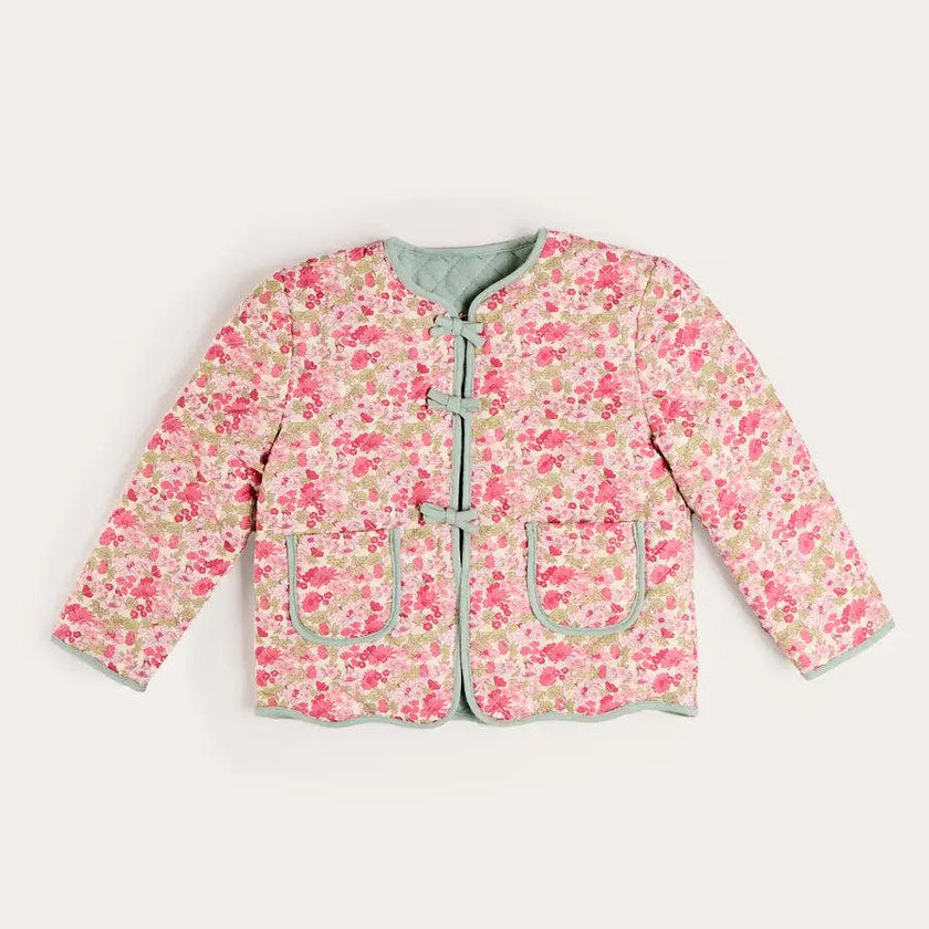 Margret Floral Reversible Quilted Jacket in Pink (4-12yrs)