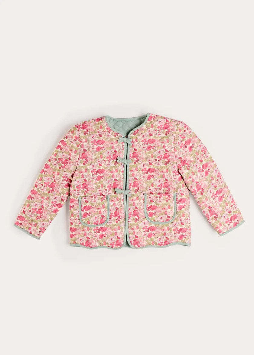 Margret Floral Reversible Quilted Jacket in Pink (4-12yrs)