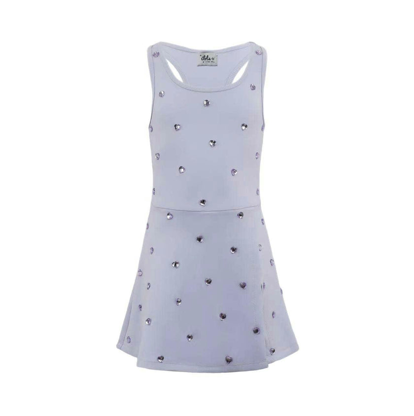 Lavender Heart Scuba Tennis Dress