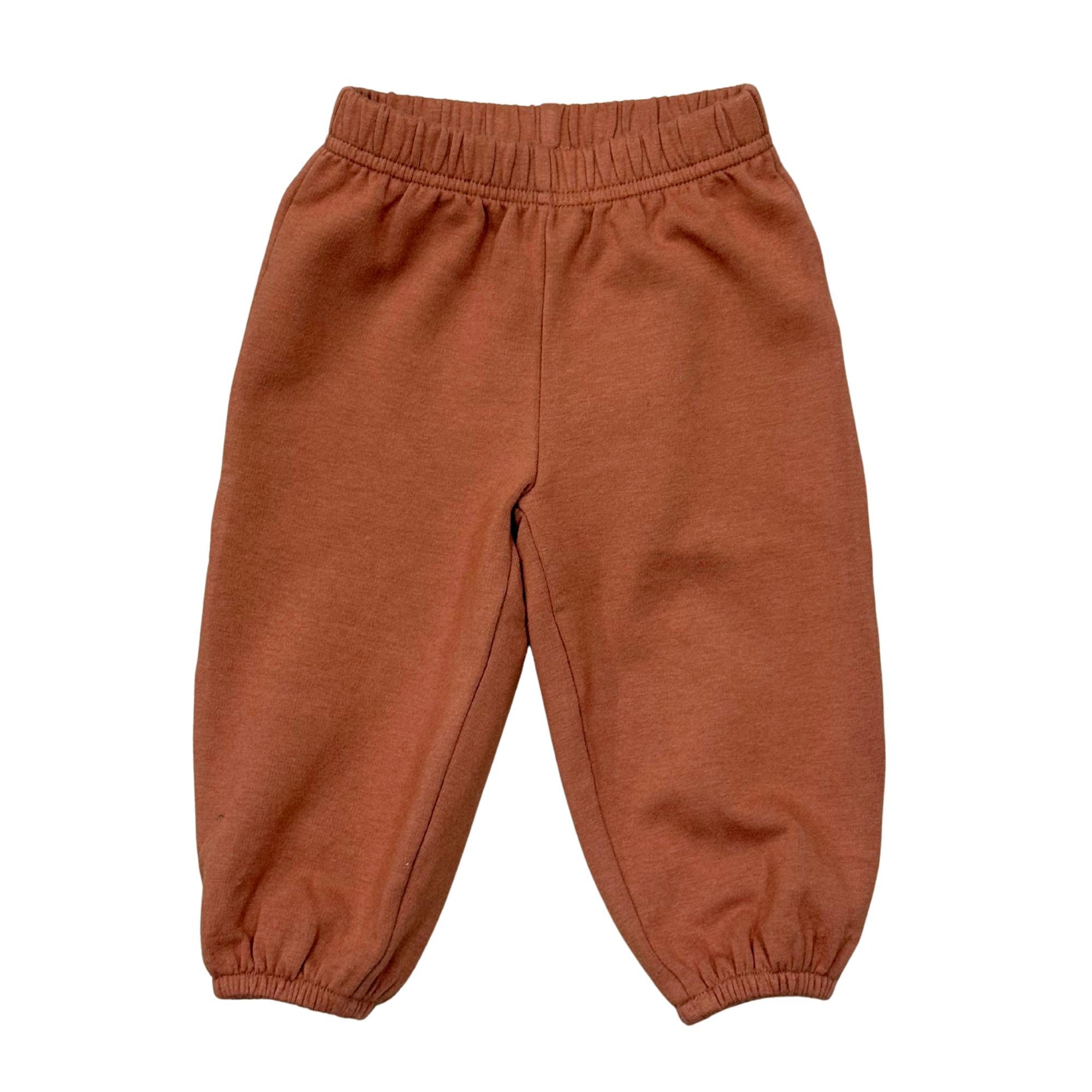 Boys Baggy Sweatpants in Rust
