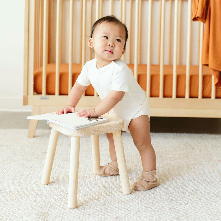 PREEMIE STAY ON BOOTS | SANDSTONE — Bamboo Organic Cotton Blend, NICU Approved Preemie Size