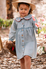 Clementine Dress in Denim Darling