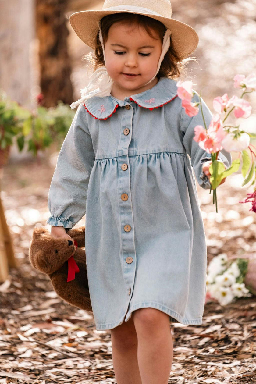 Clementine Dress in Denim Darling