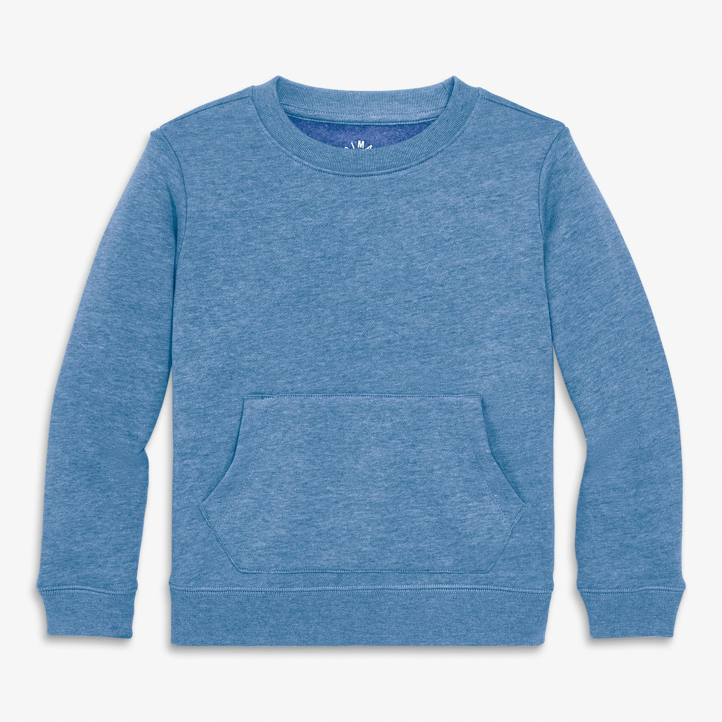 Kids cozy fleece crewneck sweatshirt