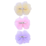 Tulle Flower Bow Hairclip Set
