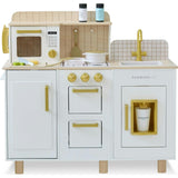 Teamson Kids Little Chef Hampton Wooden Play Kitchen with 17 Accessories