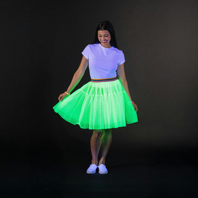 Jr Star Adult Short Green Glow Skirt