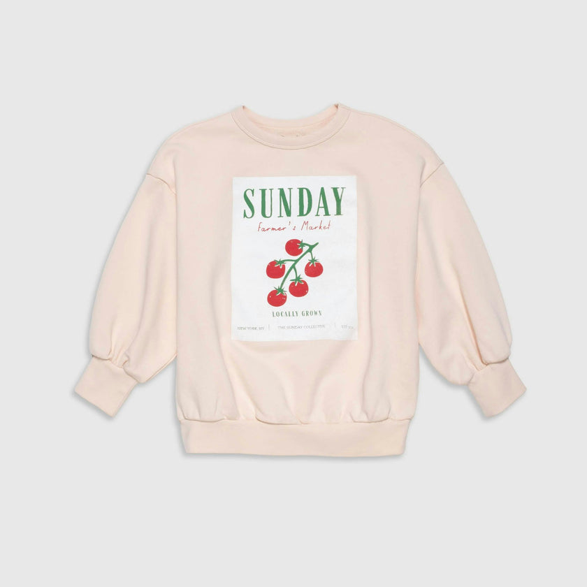 Organic Weekend Sweatshirt in Peach