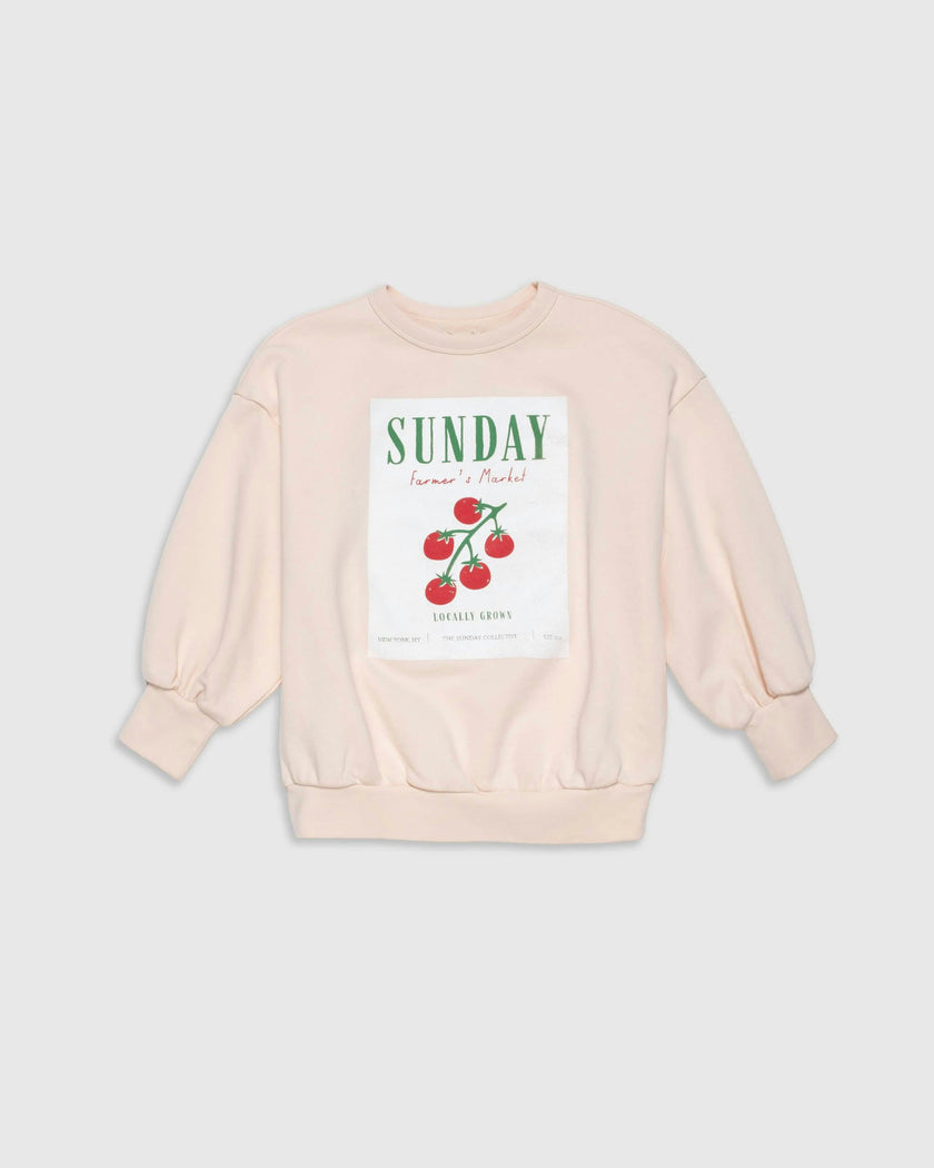 Organic Weekend Sweatshirt in Peach