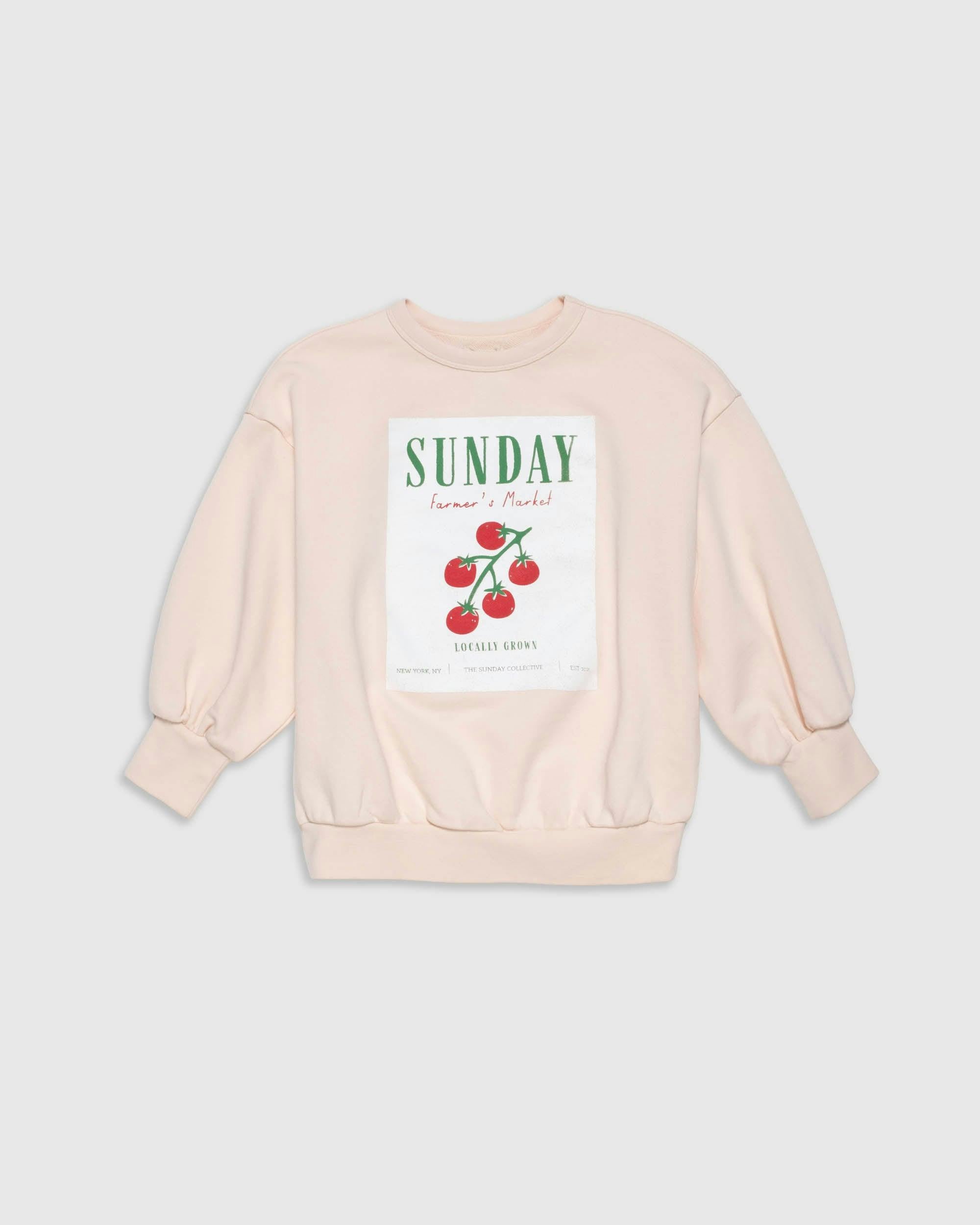 Organic Weekend Sweatshirt in Peach