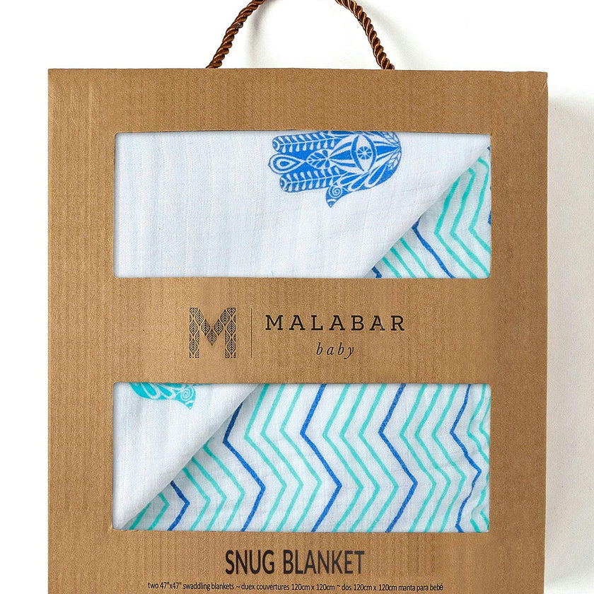 Organic Muslin Four-Layer Reversible Snug Blanket