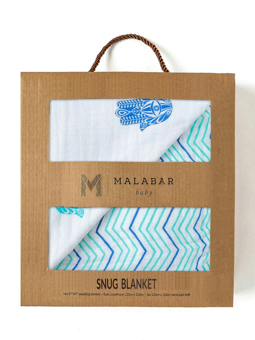 Organic Muslin Four-Layer Reversible Snug Blanket