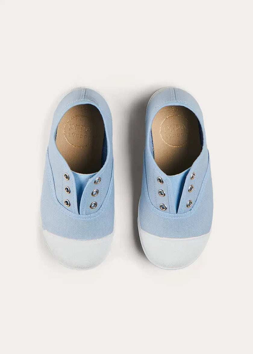 Canvas Plimsolls in Blue (20-37EU)