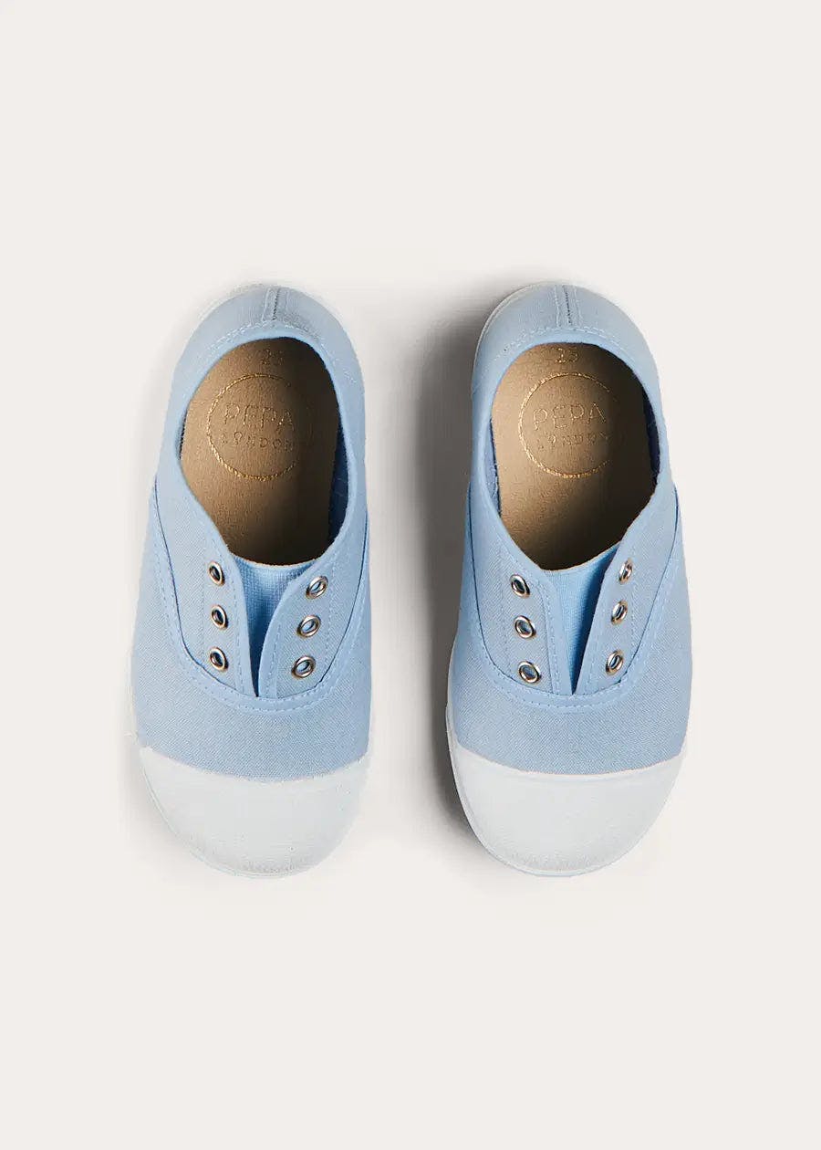 Canvas Plimsolls in Blue (20-37EU)