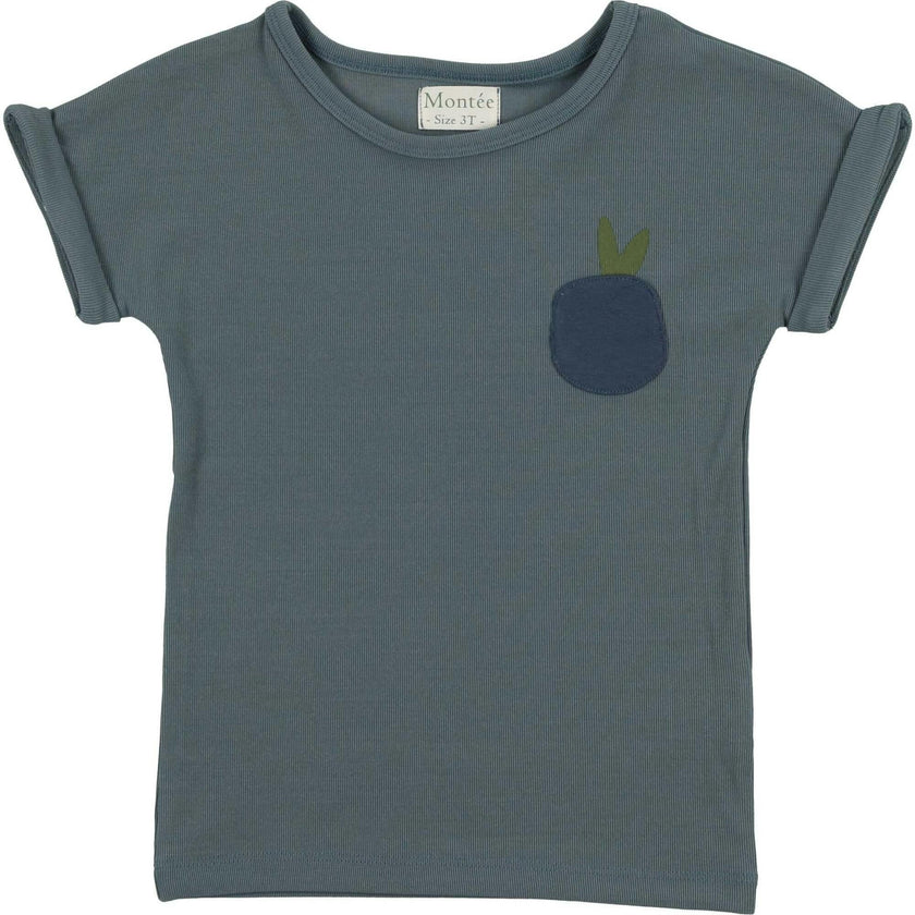Boys Ribbed Berry Short Sleeve Shirt