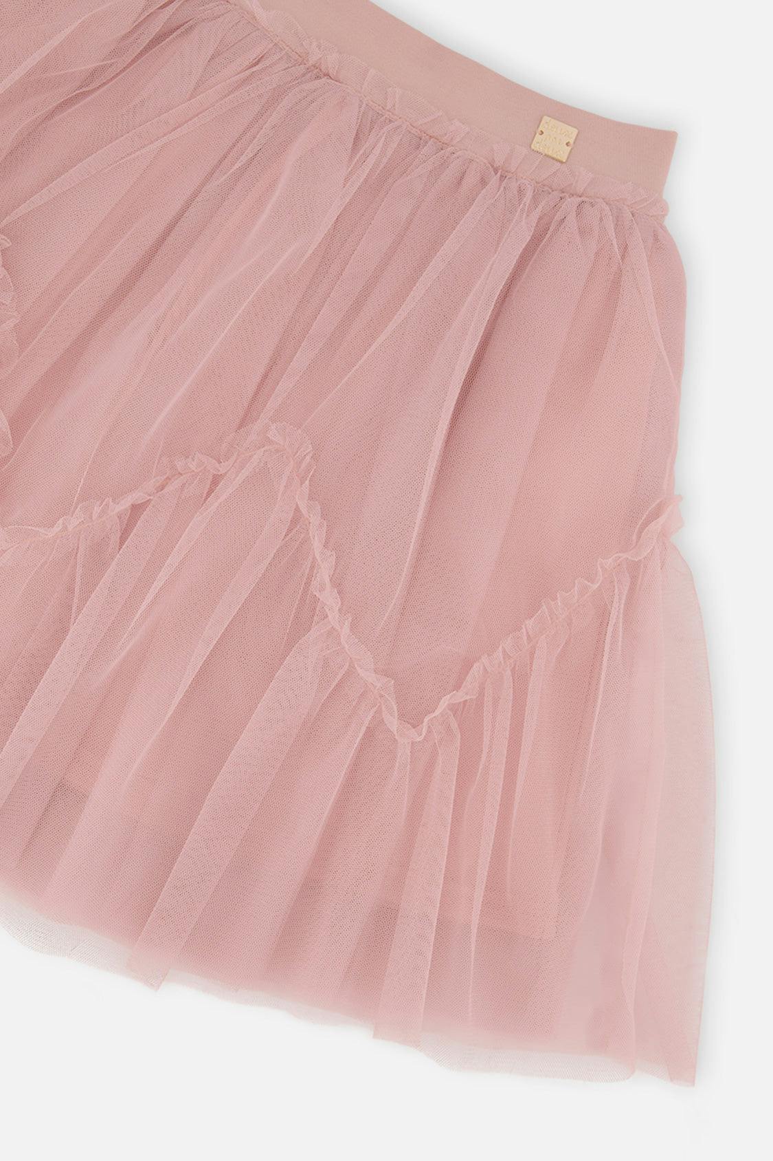 Mesh Skirt Pale Dusty Pink