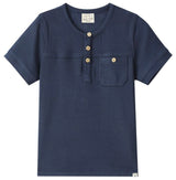 BOARDWALK NAVY Short Sleeved Henley Tee
